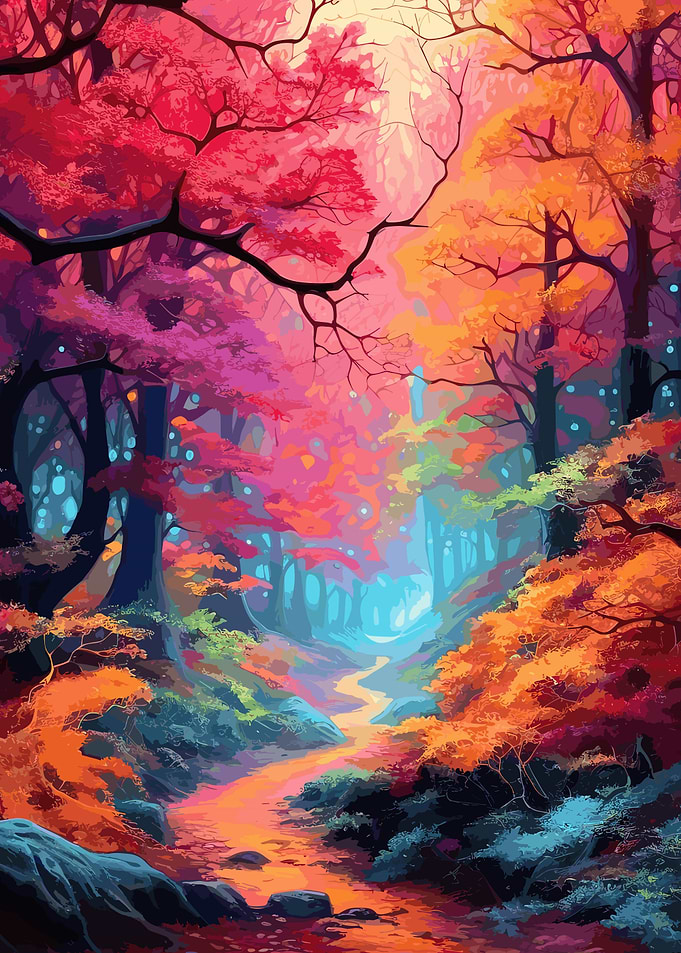 Mystical enchanted forest
