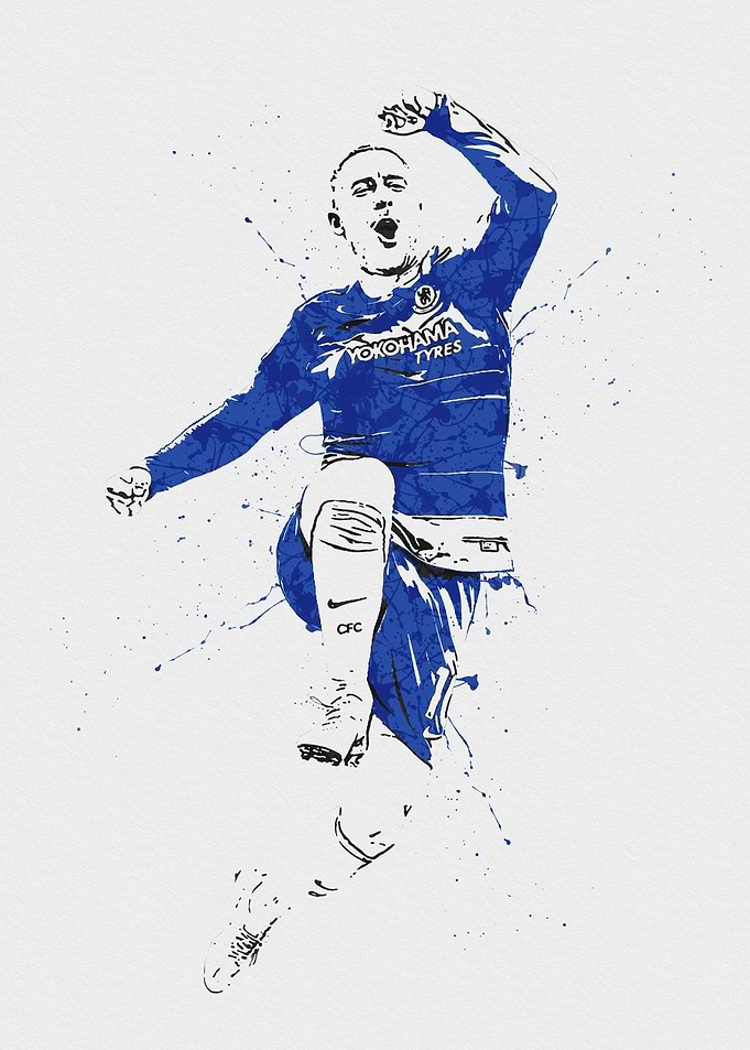 No 10 Eden Hazard Poster