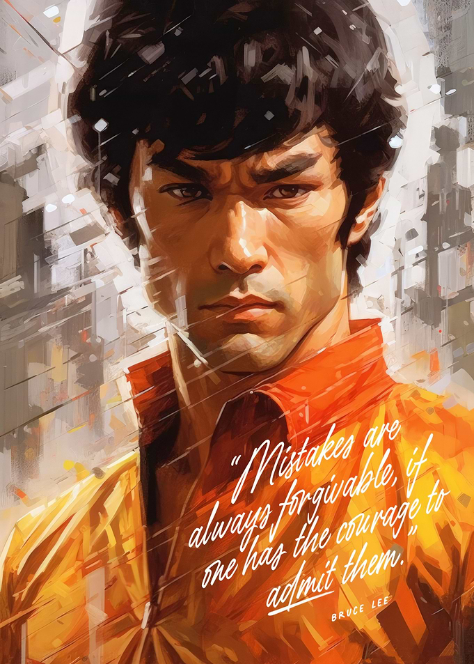 Bruce Lee Art Quote