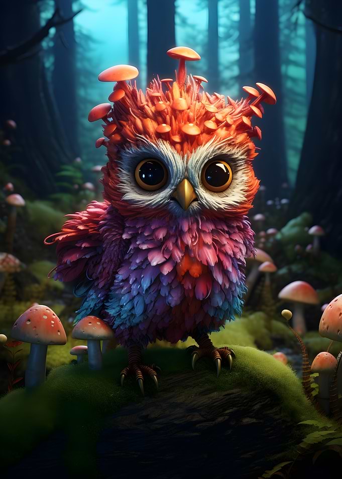 Cute Forest Owl Alien