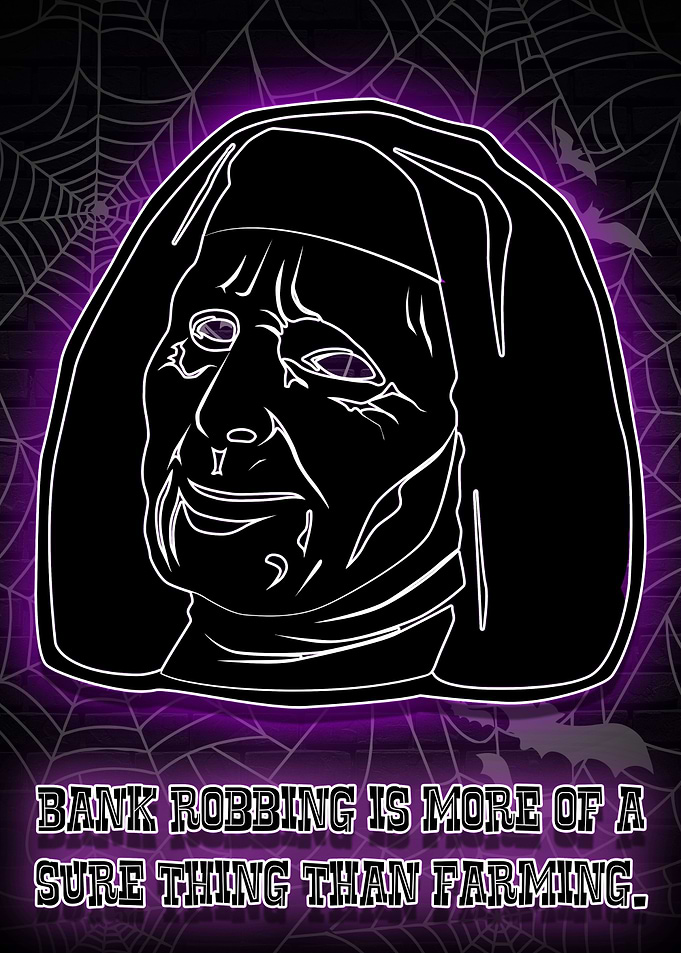halloween neon nun