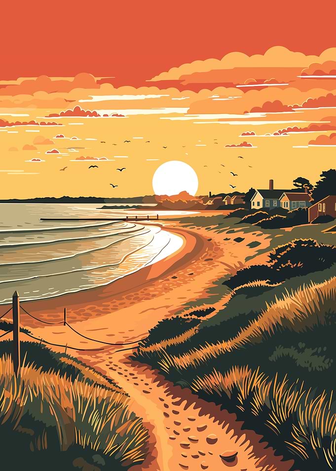 Beach Sunset Landscape