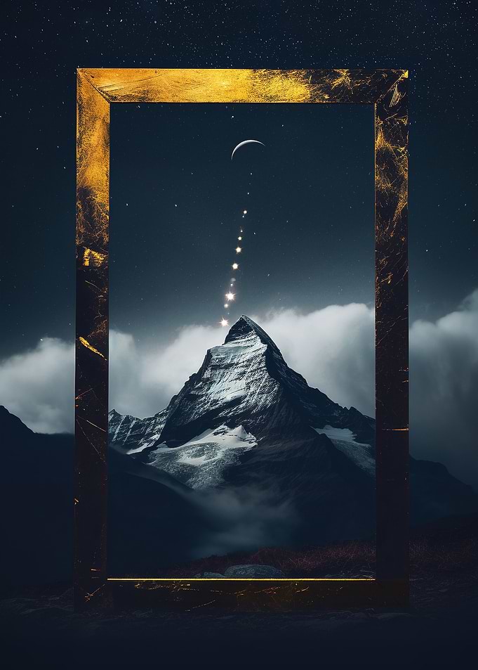 Gold Blue Mountain
