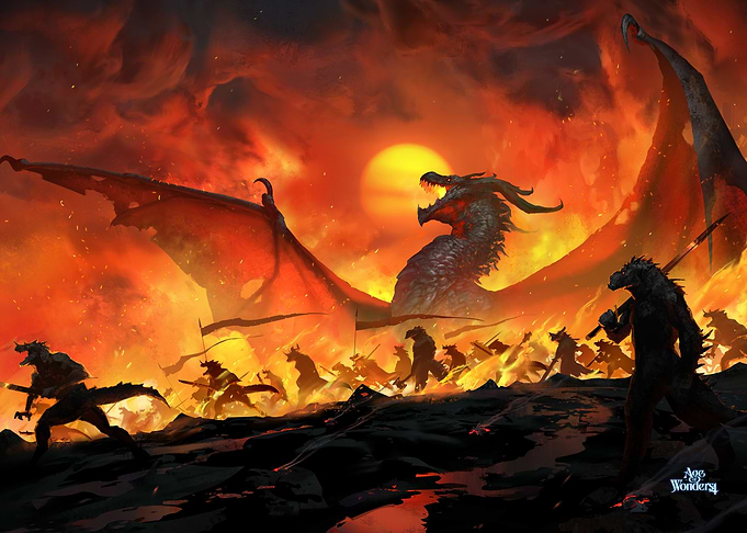 Dragon Dawn Landscape Logo