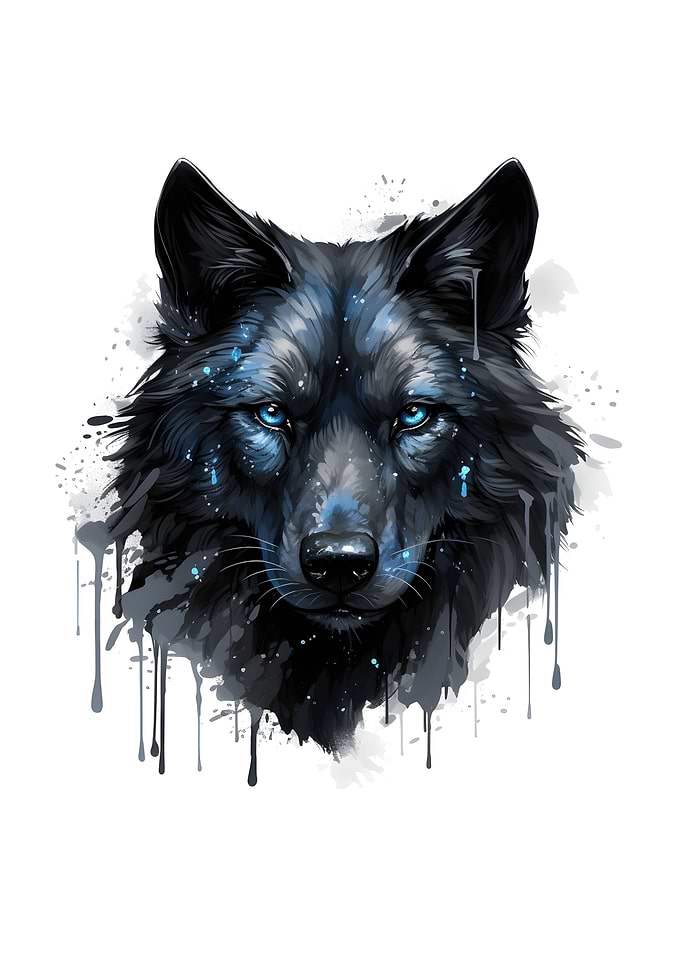 A black wolf