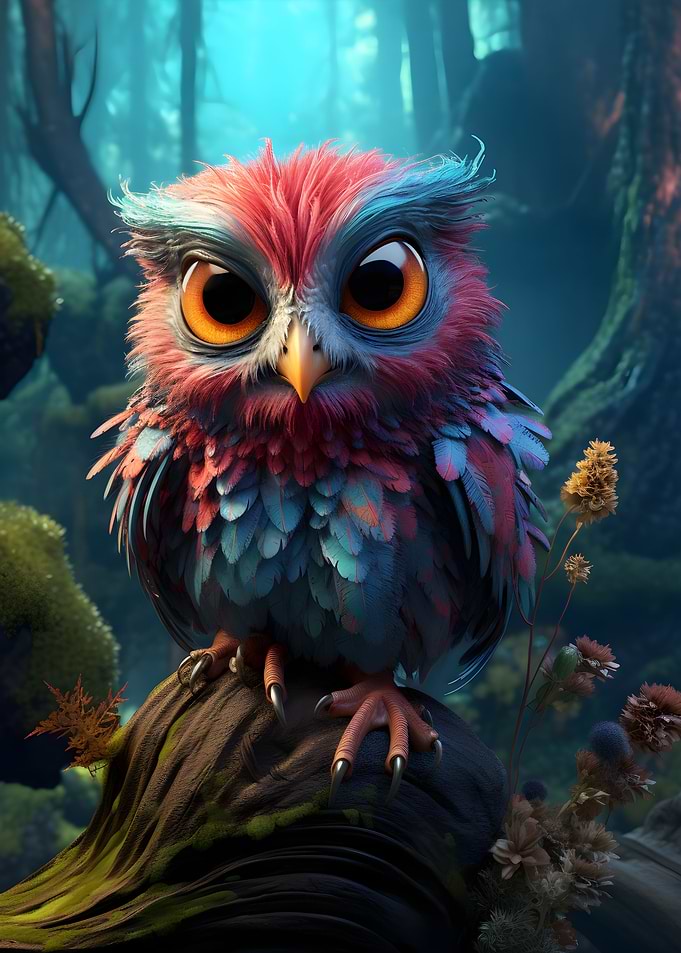 Cute Forest Owl Alien