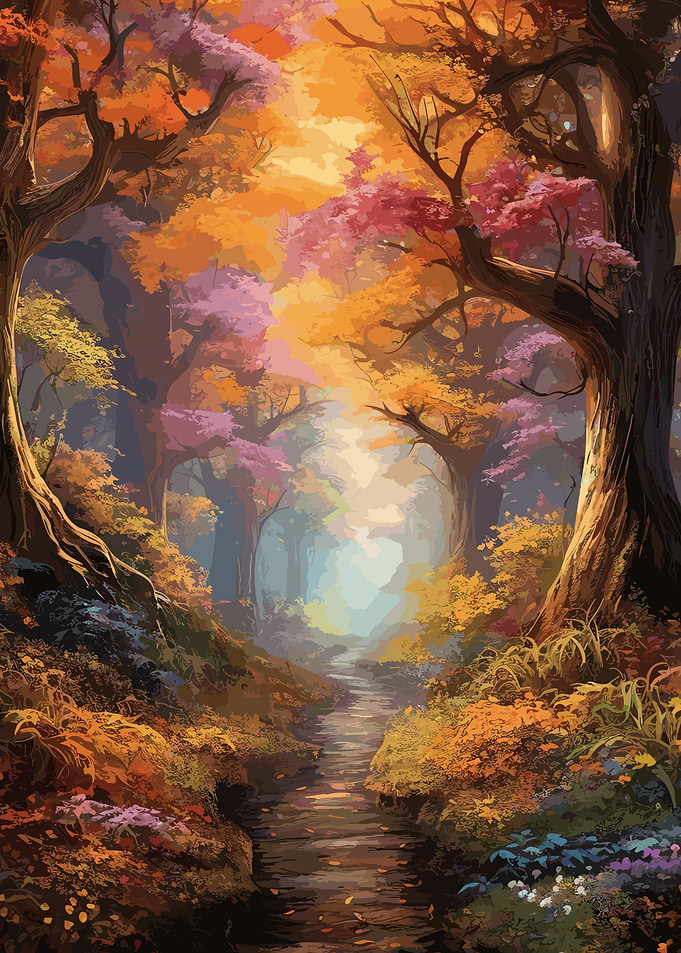 Mystical enchanted forest