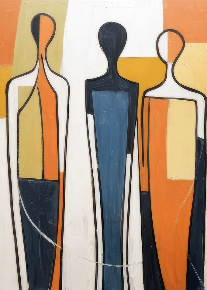 Abstract People Wall Art