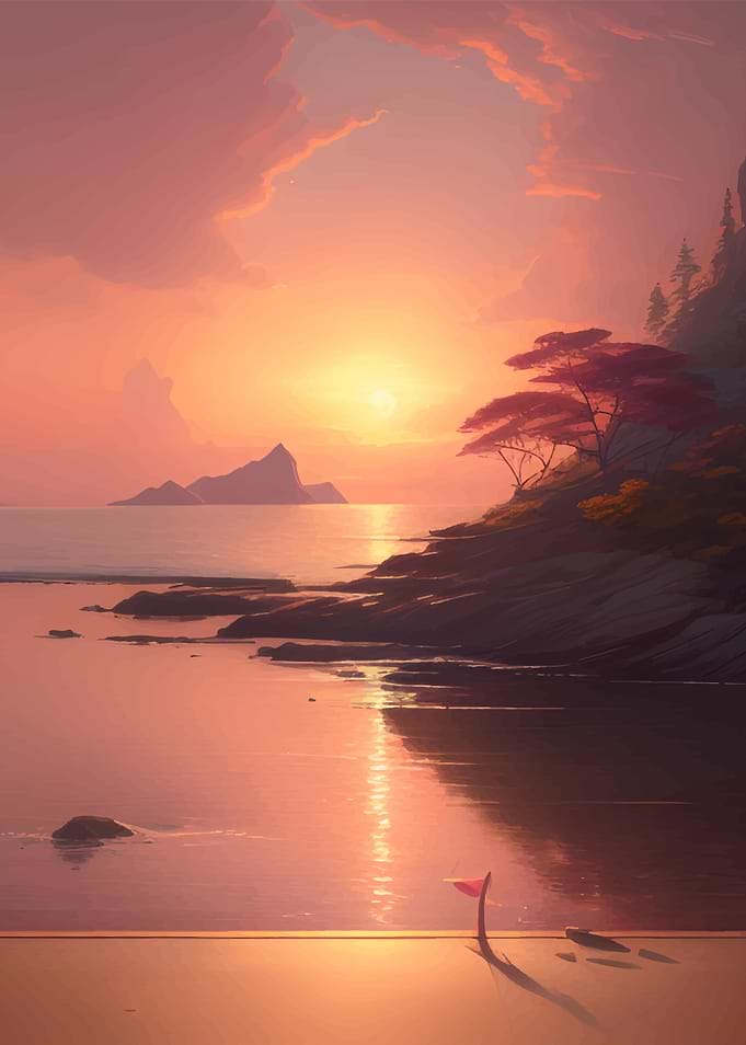 Ethereal Sunset Serenity