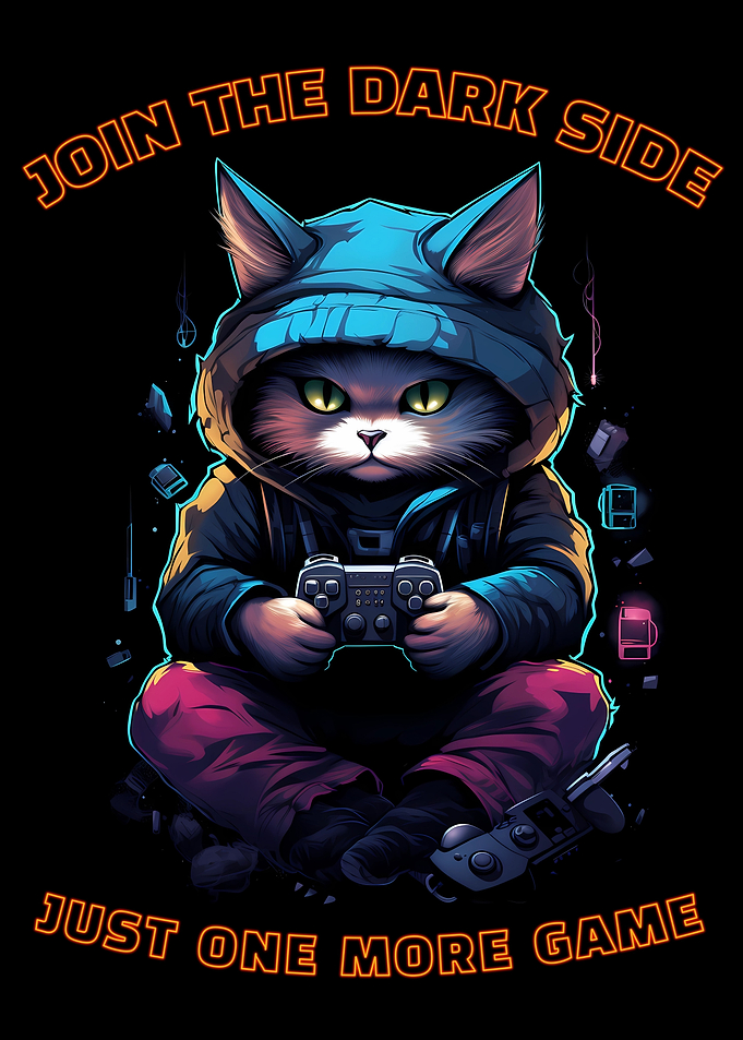 Gamer Cat Neon