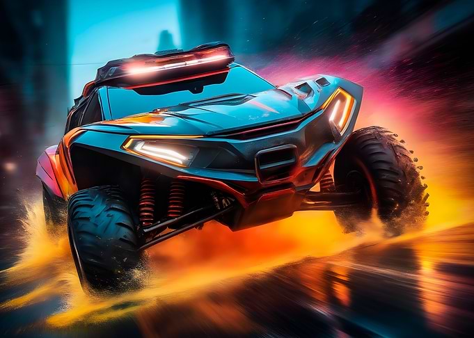 Powerful offroad car