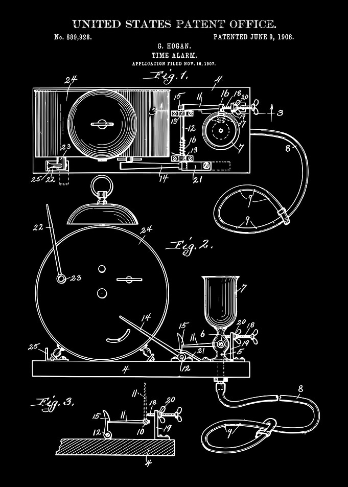 Vintage 1908 time alarm
