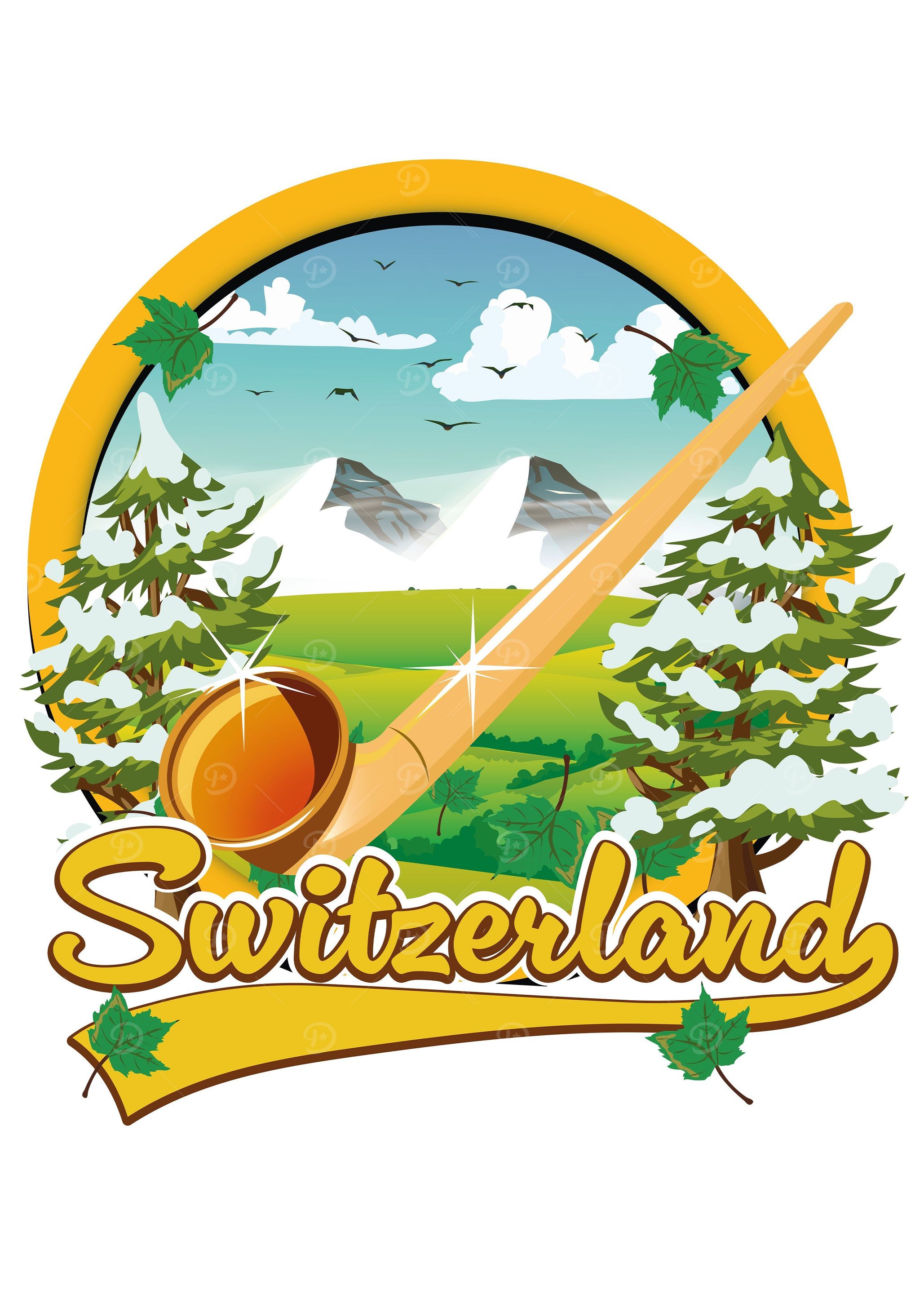 Switzerland travel logo