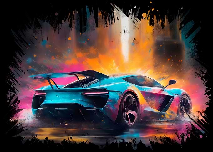 STREAMLINED Sports car