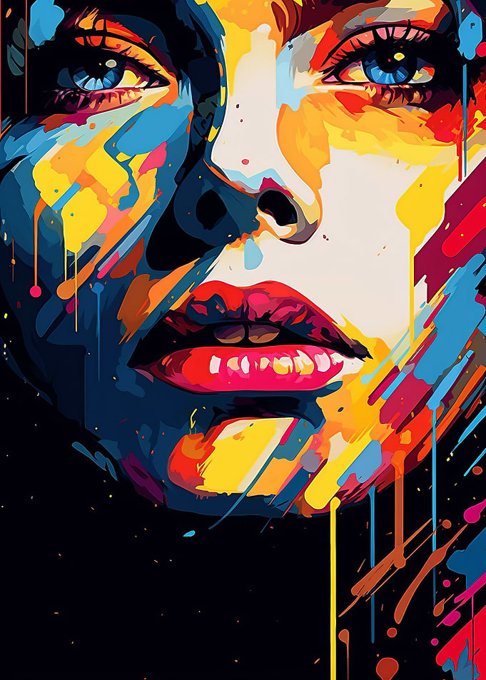 Abstract Face Portrait Art