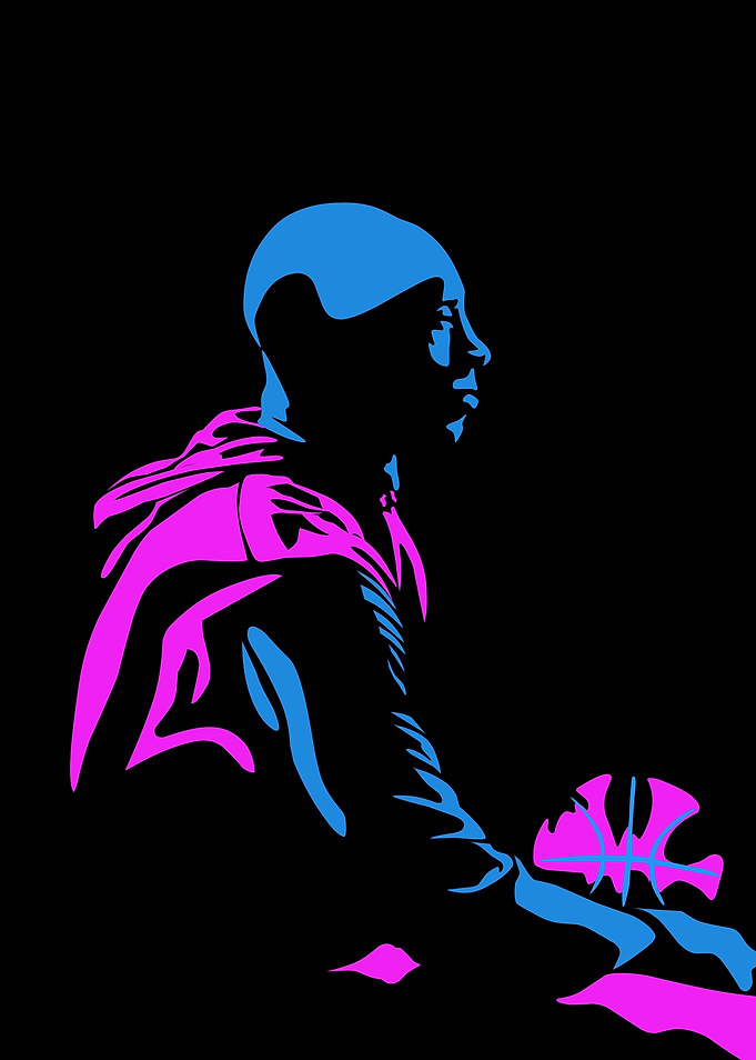 Blue and pink legend