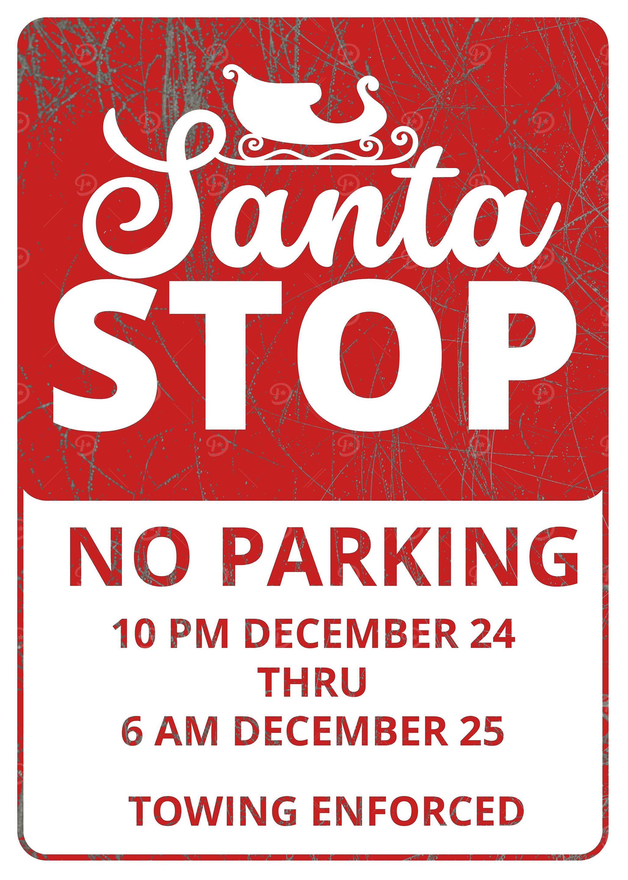 Santa stop no parking