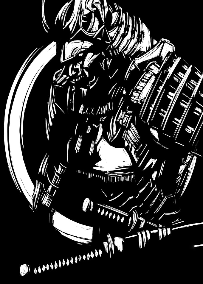 Mask of samurai