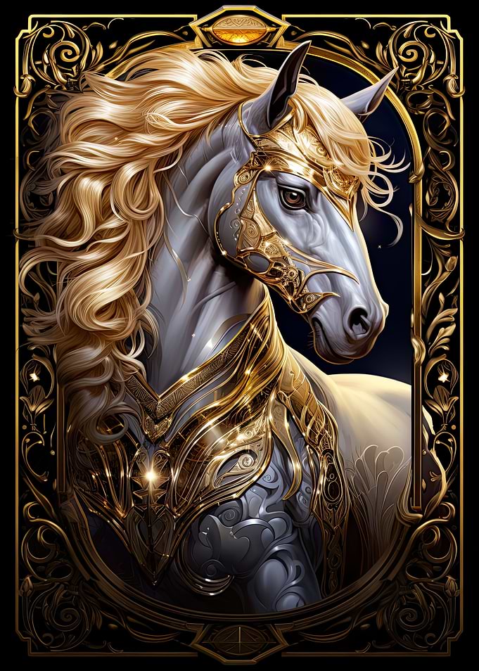 Golden Horse Art Deco