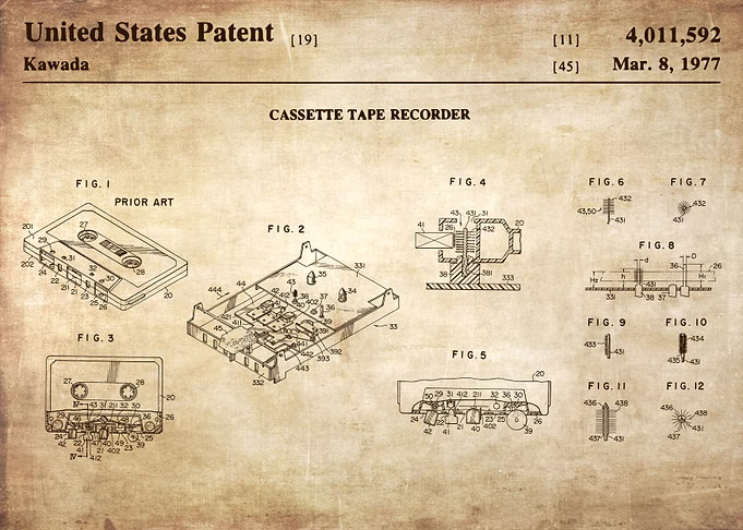 1977 cassette patent a cas