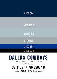 Dallas Football Color
