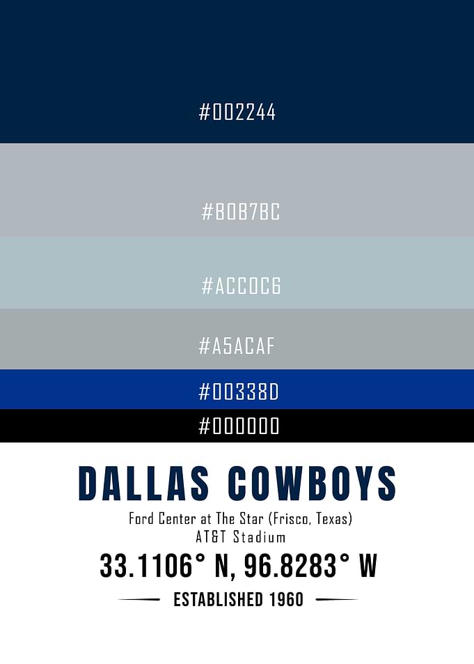Dallas Football Color