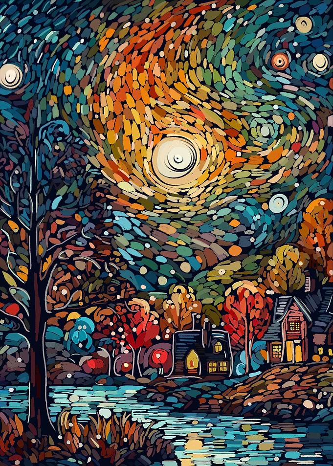 the colorful lake