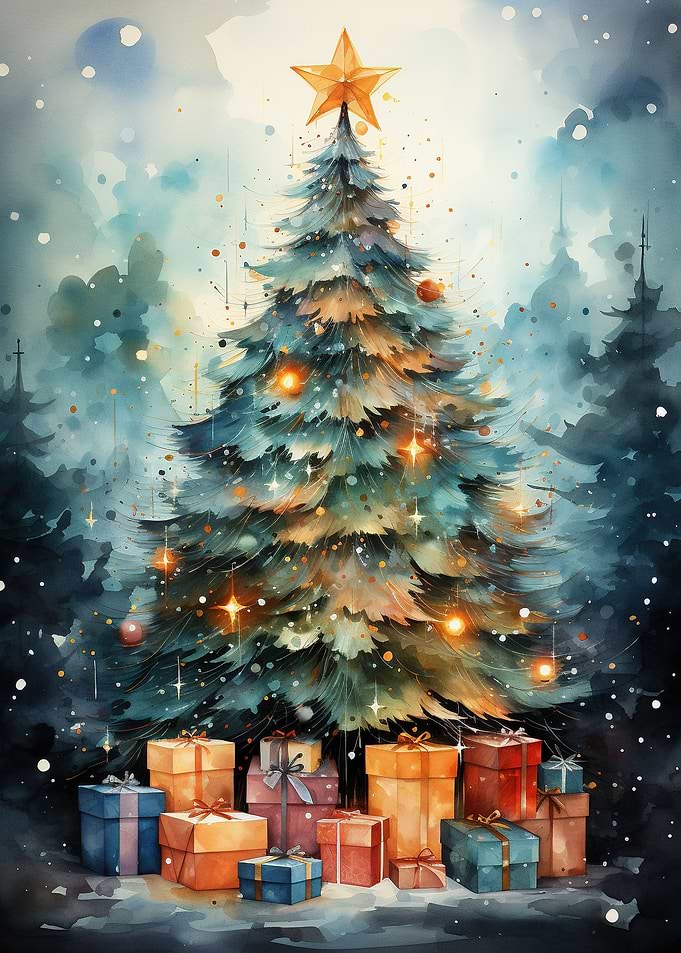 Glistening Pine Tree