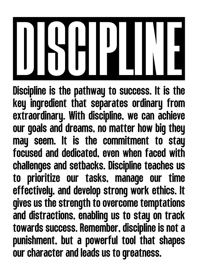 Discipline