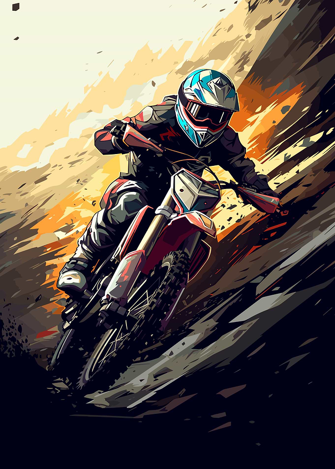 Dirt Bike Motocross Art