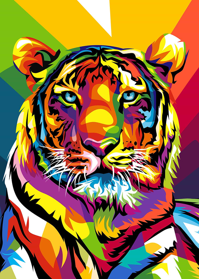 Tiger Pop art