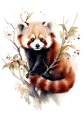 Red Panda Watercolor