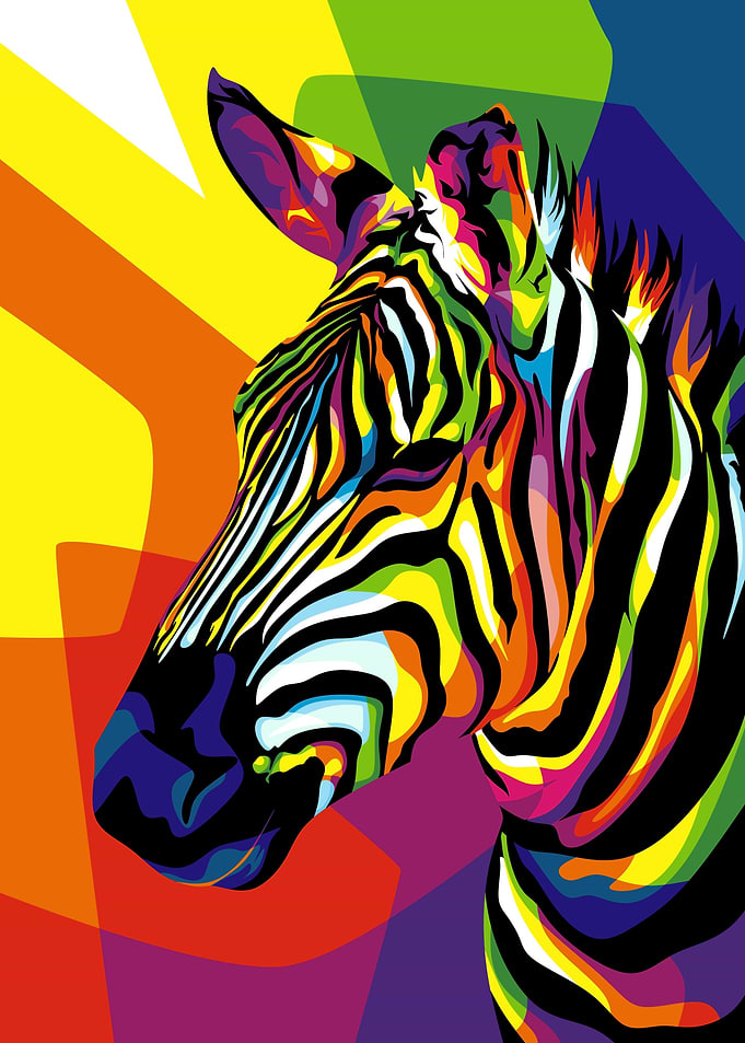 Zebra Pop Art