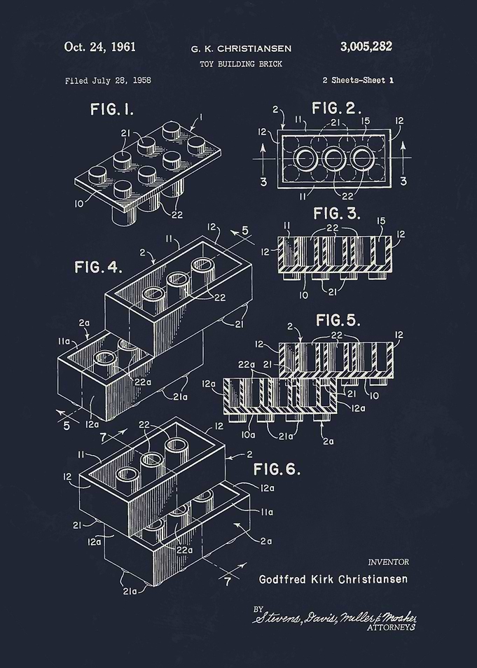 1961 building brick patent