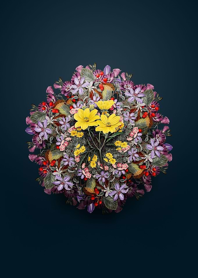 Golden Coreopsis Wreath