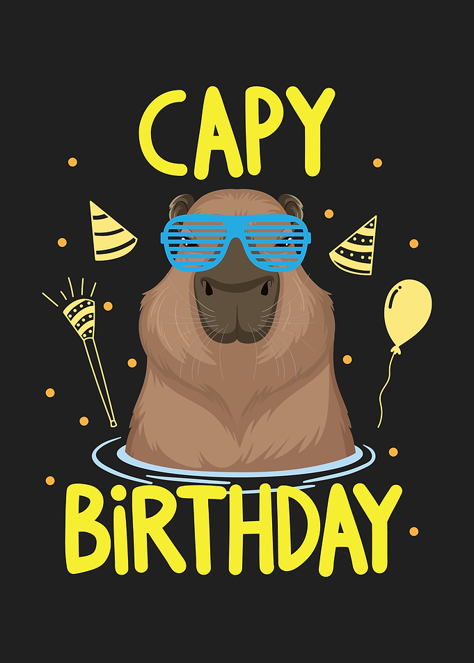 Capybara Capy Birthday