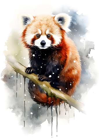 Red Panda Watercolor