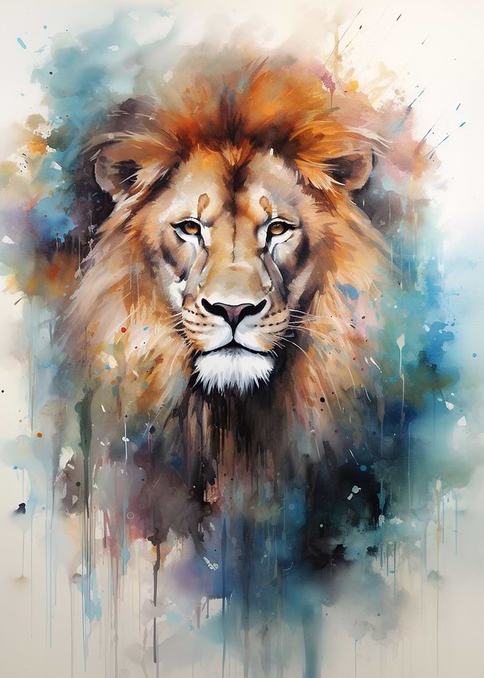 Animal Rainbow Poster