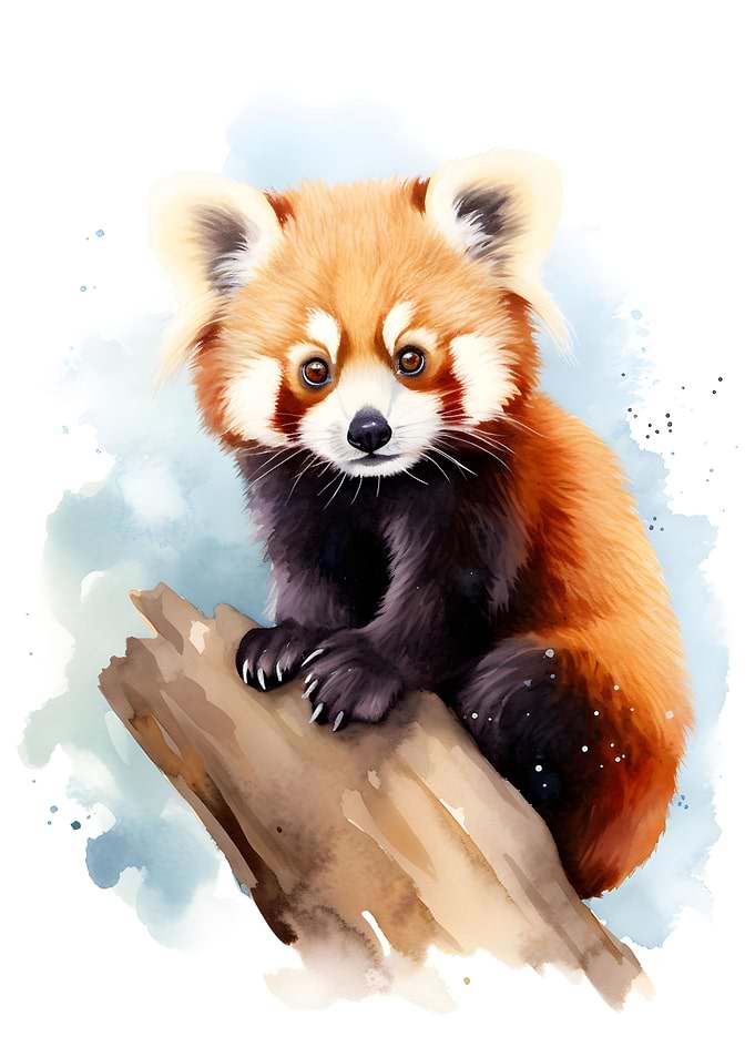 Red Panda Watercolor
