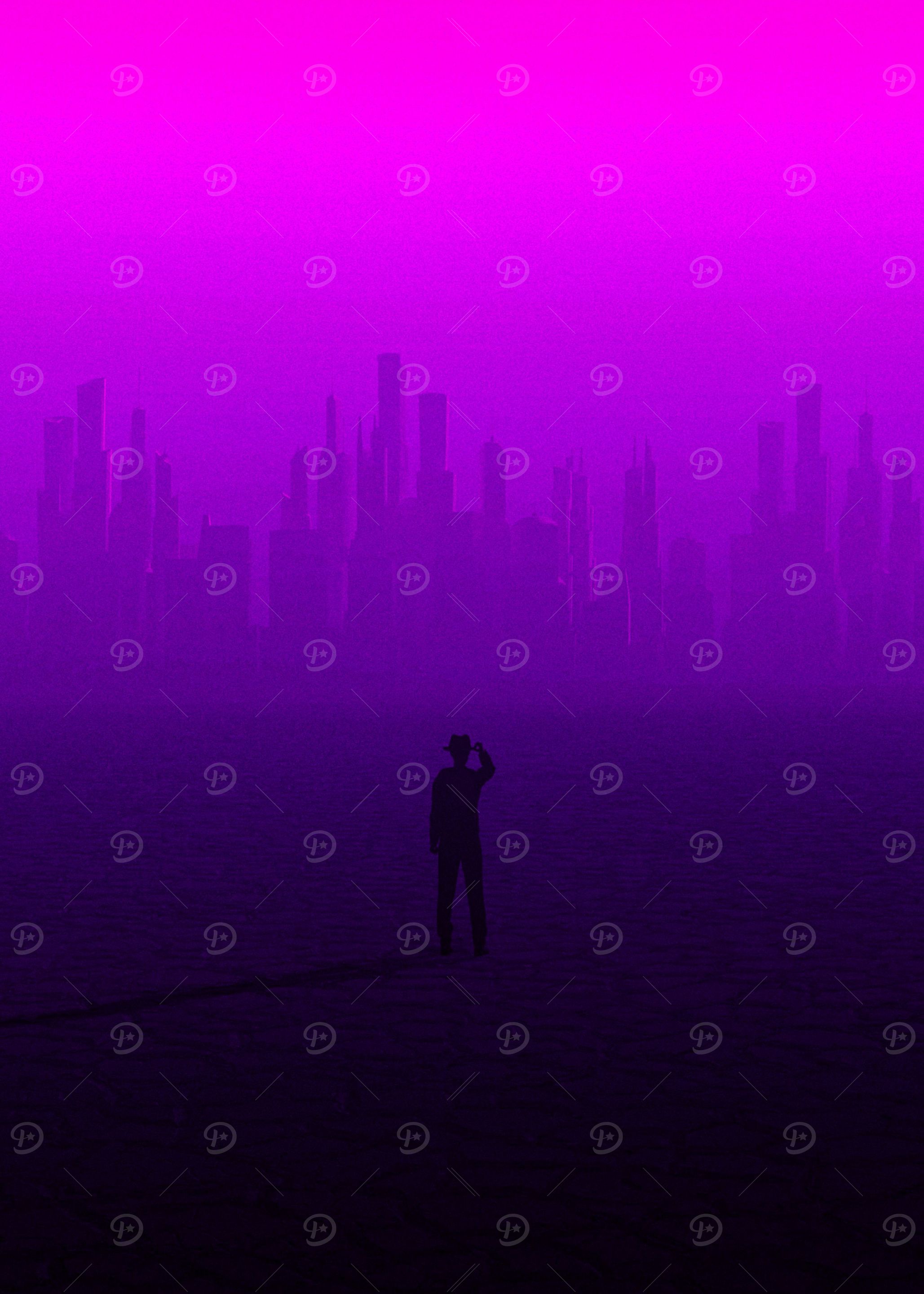 The Neon Deam City Art