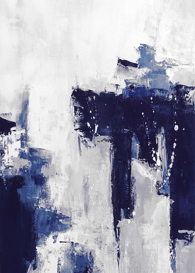 Royal blue gray art