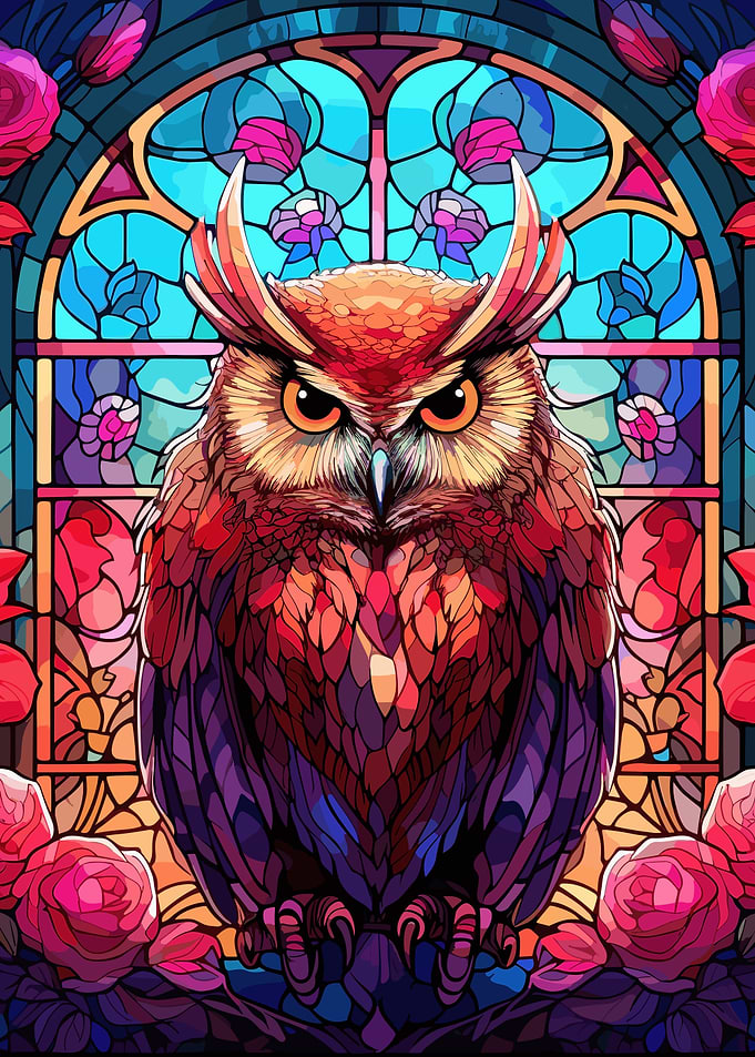 glass cute owl