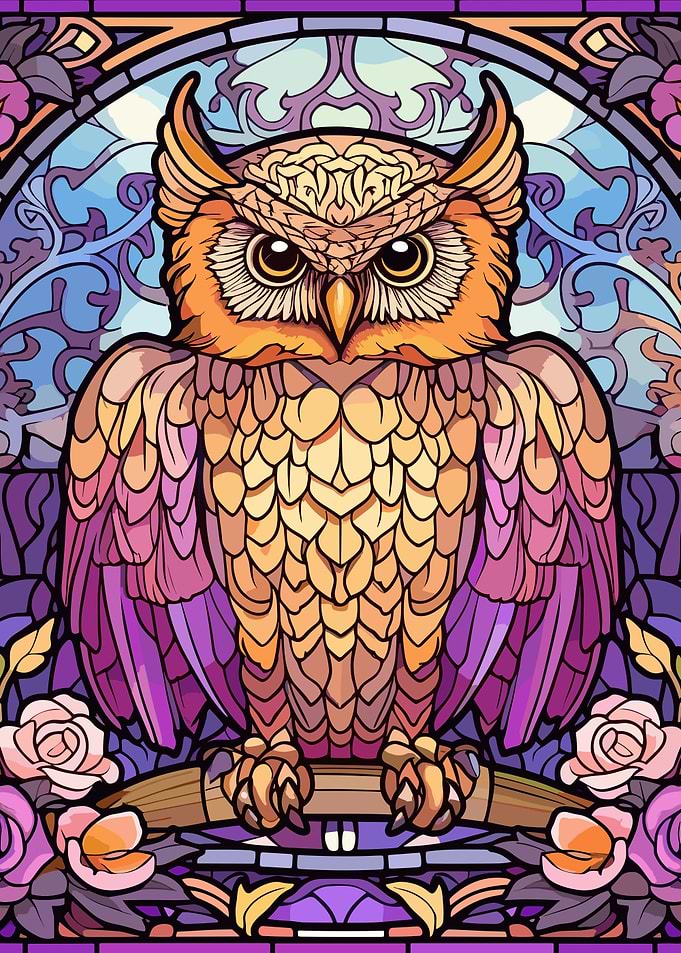 glass cute owl