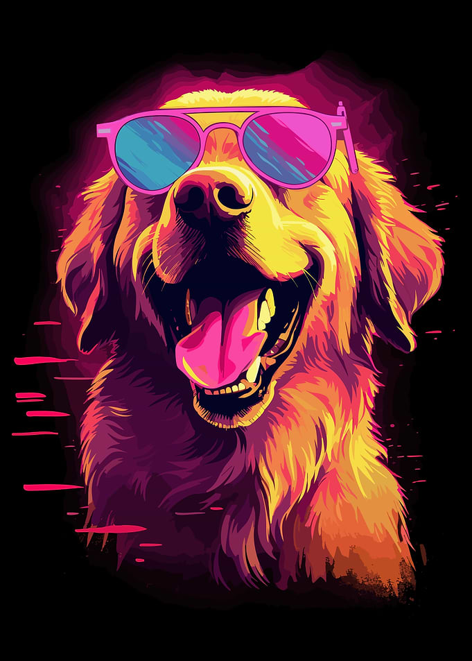 Dog Cute Colorful