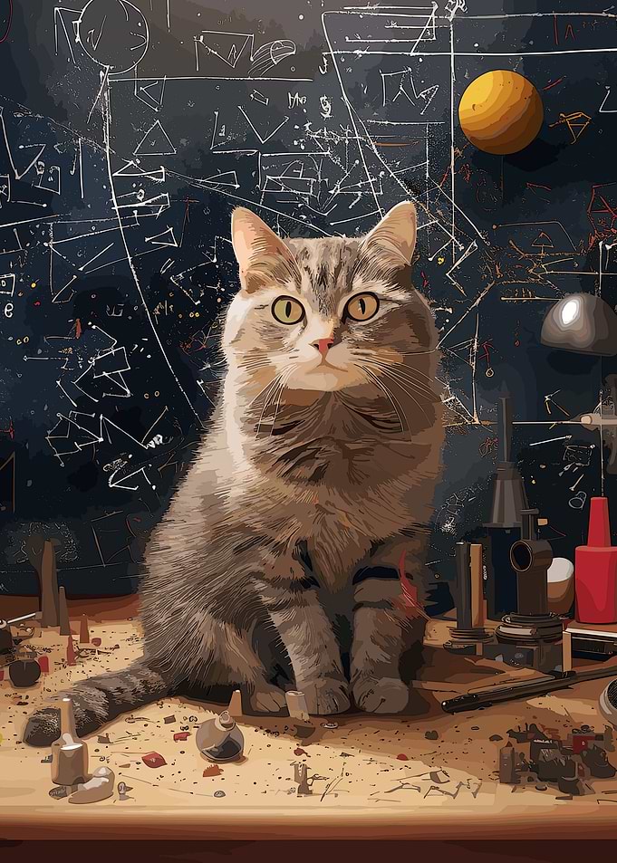 cat math cute animal