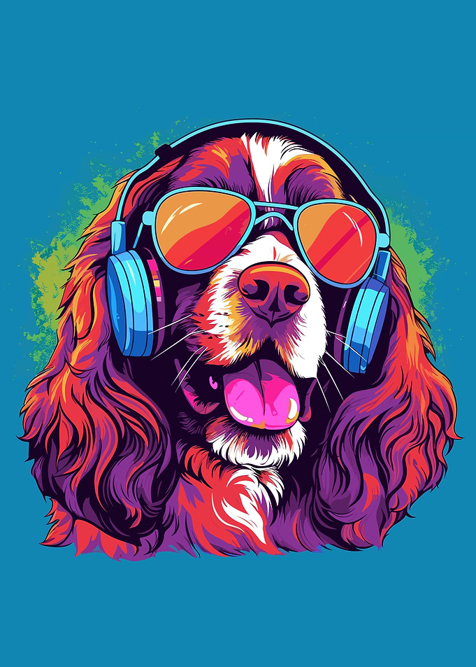 Dog Cute Colorful