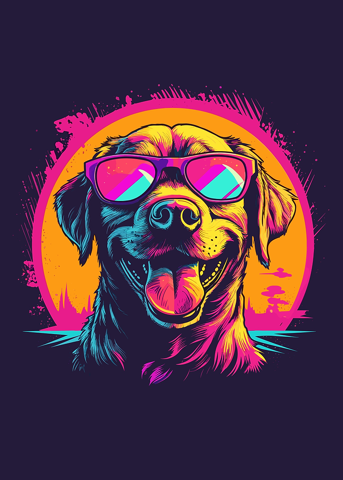Dog Cute Colorful