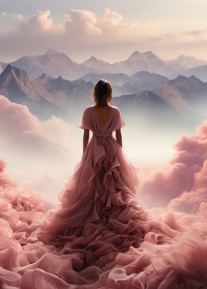 Serene Woman Amidst Majest