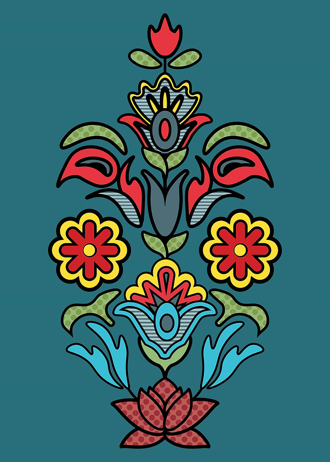 Ethnic Floral Illustration