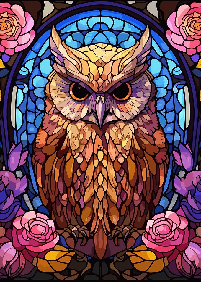 glass cute owl